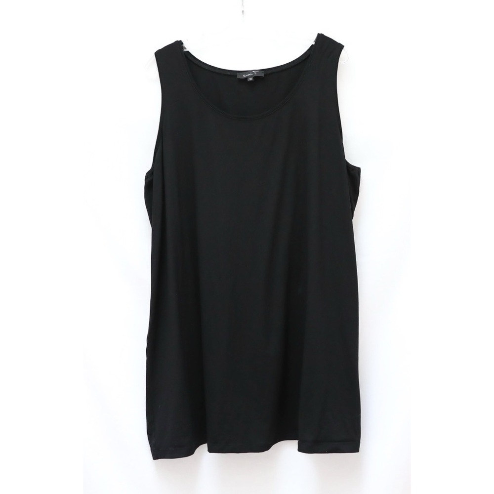Toni T Plus size top 3X black tunic sleeveless stretch comfy casual lounge